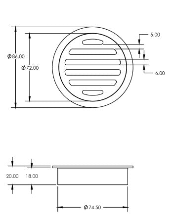 Square 316 Stainless Steel Floor Waste